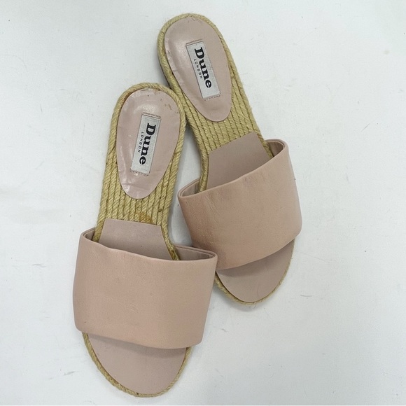 DUNE LONDON Women’s Nude/Light Pink Slip On Sandals Slides Espadrille 37 US 6 - Picture 7 of 9